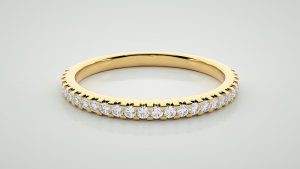 "סריניטי" טבעת יהלומים חצי איטרניטי משלימה ועדינה משובצת 0.20 קראט