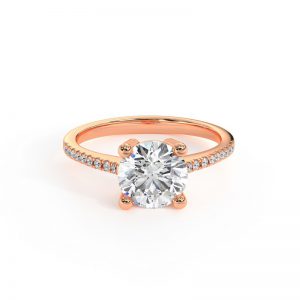 טבעת אירוסין "אליזבת" קלאסית משובצת יהלומים בהדרגה 1.00 קראט