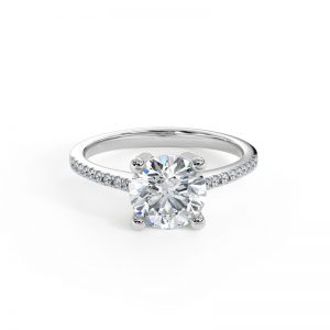 טבעת אירוסין "אליזבת" קלאסית משובצת יהלומים בהדרגה 1.00 קראט