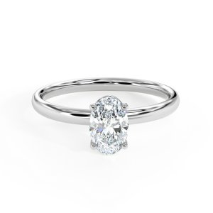 טבעת אירוסין 1 קראט "סופיה" טבעת סוליטר קלאסית מזהב משובצת יהלום אובל