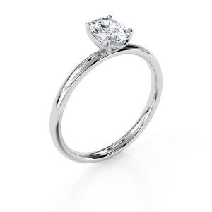 טבעת אירוסין 1 קראט "סופיה" טבעת סוליטר קלאסית מזהב משובצת יהלום אובל