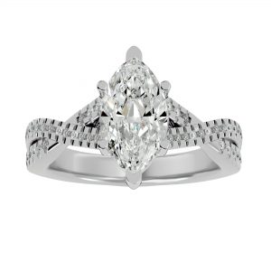 "אדיסון" טבעת אירוסין יוקרתית משובצת ב48 יהלומים 2.00 קראט