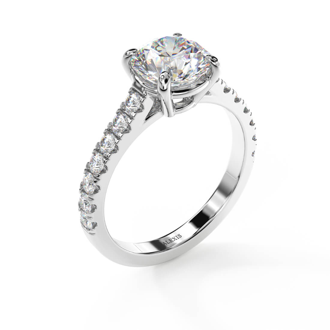 טבעת אירוסין משובצת יהלום