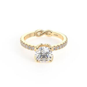טבעת אירוסין "ליב" קלאסית עם חישוק אינפיניטי 1.00 קראט
