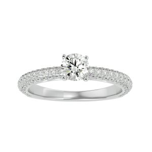 טבעת אירוסין "קלואי" עדינה ויוקרתית משובצת יהלומים 0.50 קראט